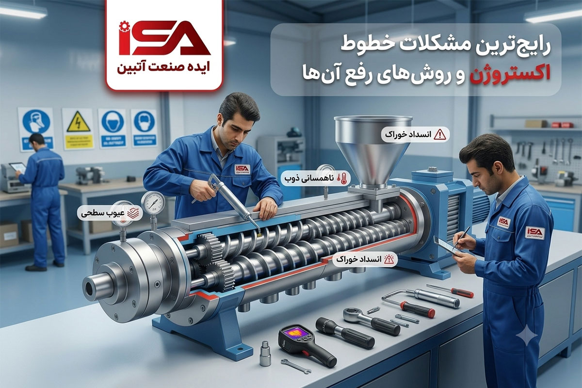 رایج ترین مشکلات خطوط اکستروژن و روش های رفع آنها